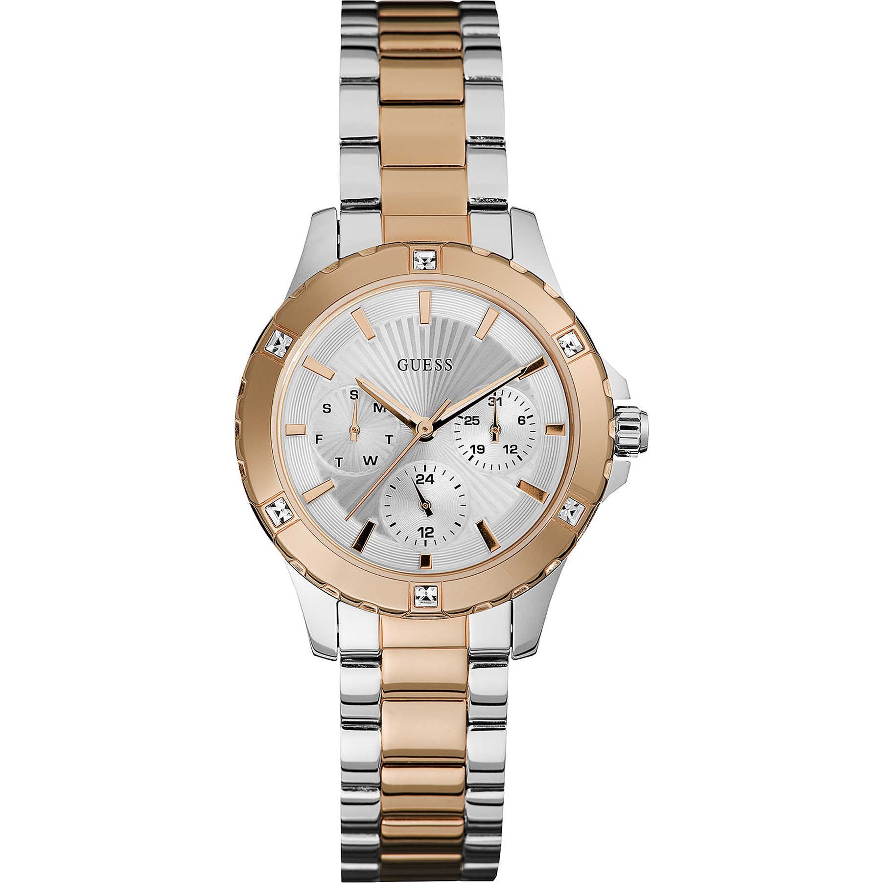 guess Stainless Steel Fashion Analog Rose Gold Dial Women's Watch-W0443L4, Band Color-Two-Tone-picture-13