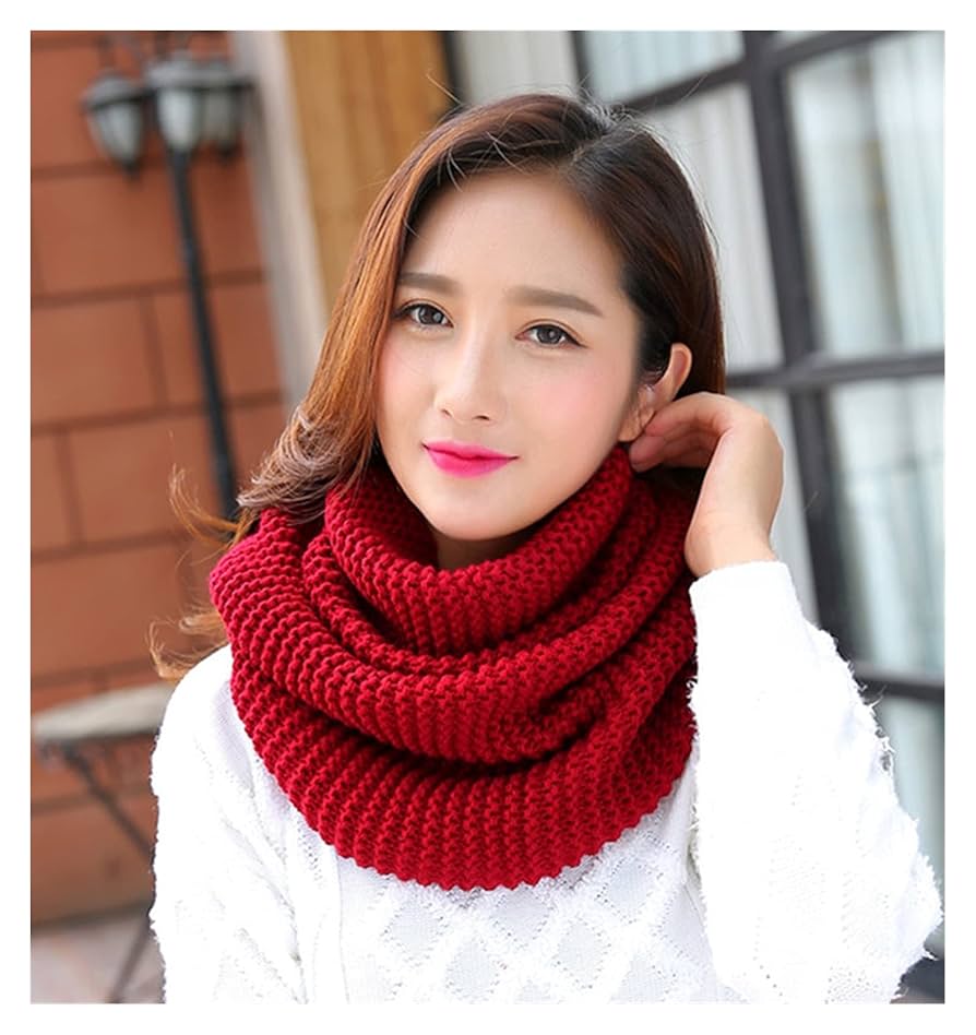小物 th products/Inflated Scarf_MONO Winter Scarf Women Infinity Knitted Scarf Circle Neck Scarf