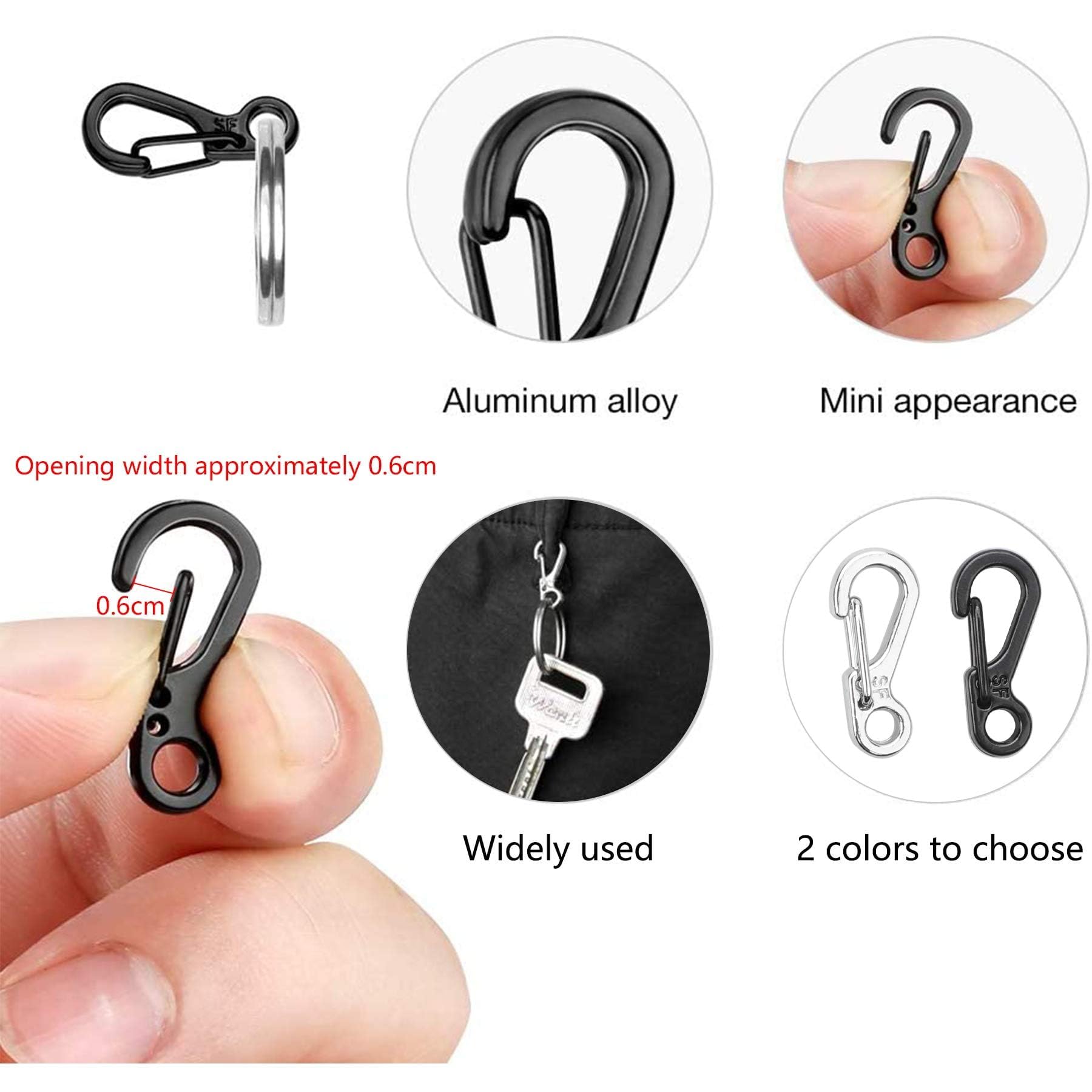 2x mini swivel karabijnhaak - KOPER - 35mm - - de webshop voor mannen