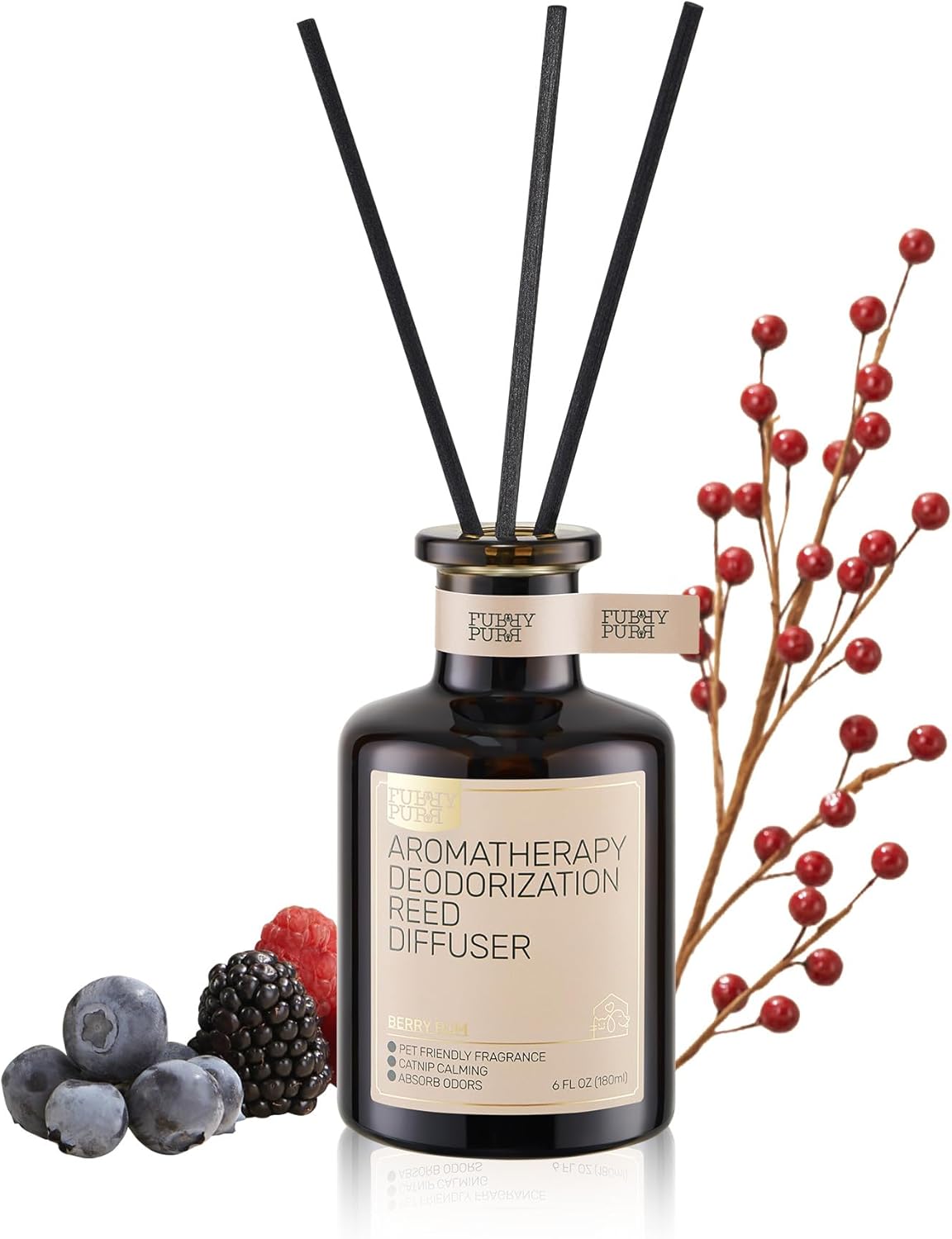 Furry Purr Reed Diffuser for Pet Odor Elimination, Pets