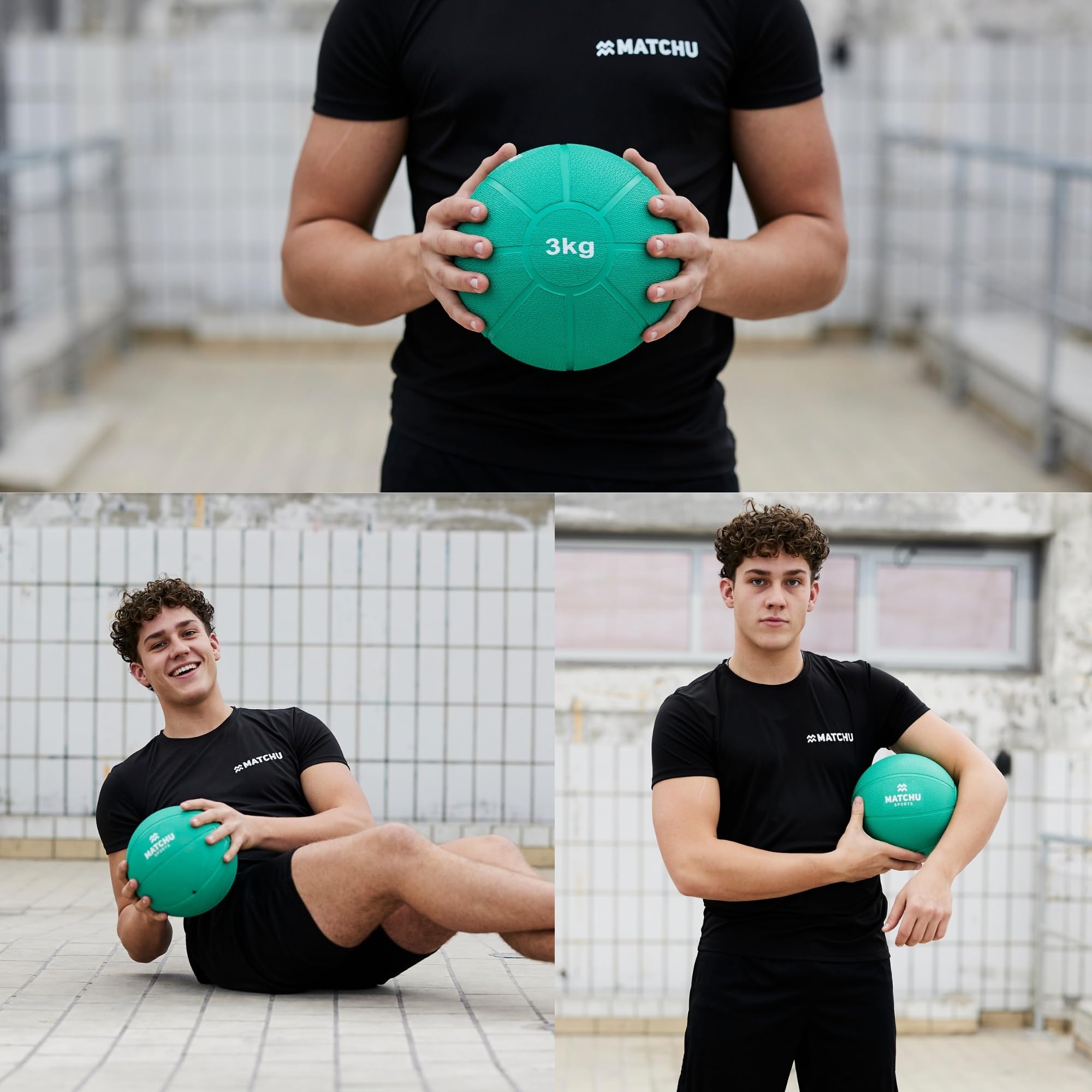 MATCHU -Medizinball | Medicine Ball | Vollgummi | Erhältlich in 1kg, 2kg, 3kg, 4kg und 5kg