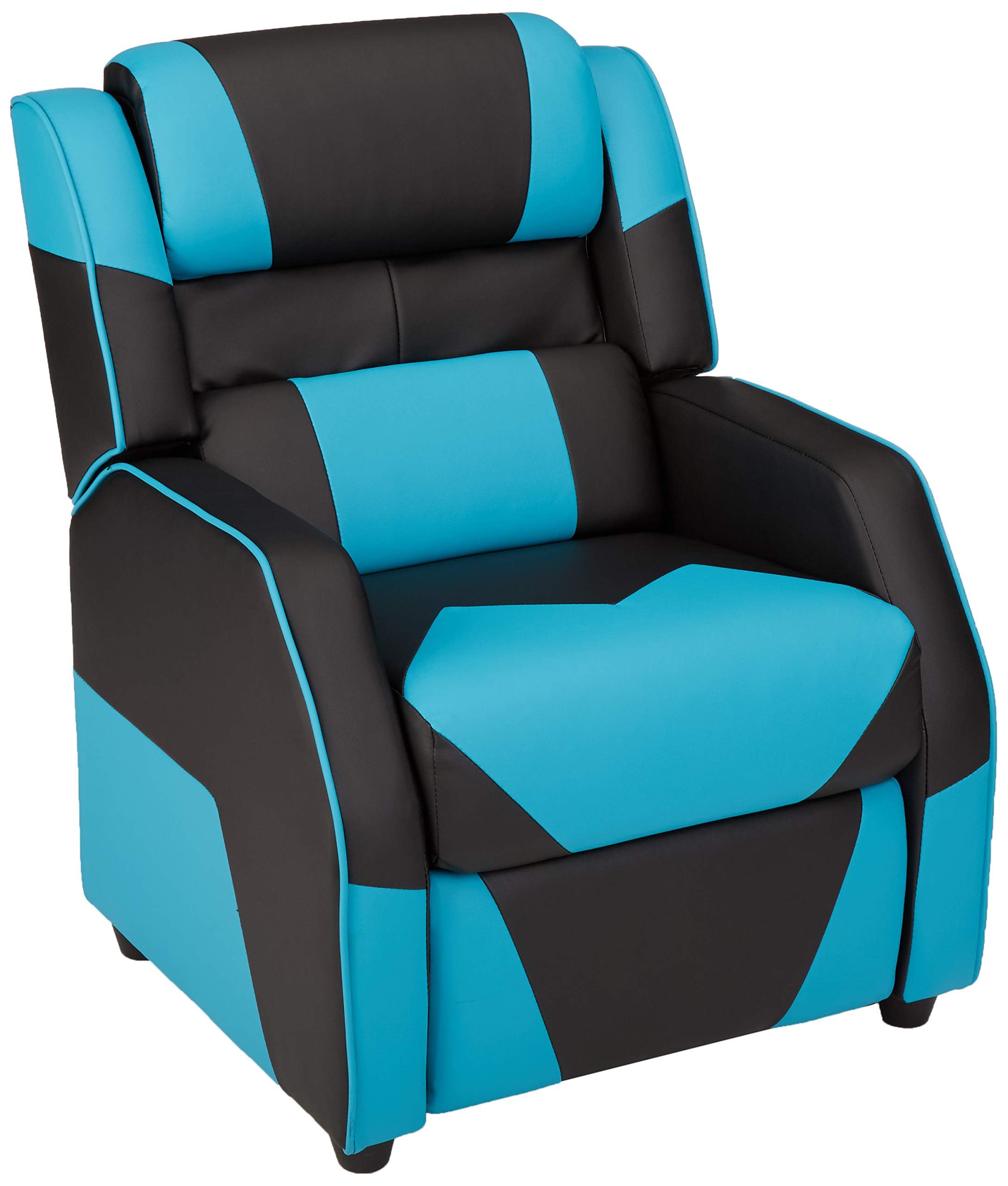 Gaming Chair, with Footrest, Armrest, Headrest & Lumbar Support Kids Recliner, Blue