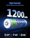 EBL AAA Batteries au lithium 1.5V 1200mAh 16 Pack, Piles Li-ion durables non rechargeables pour appareils photo et jouets numériques