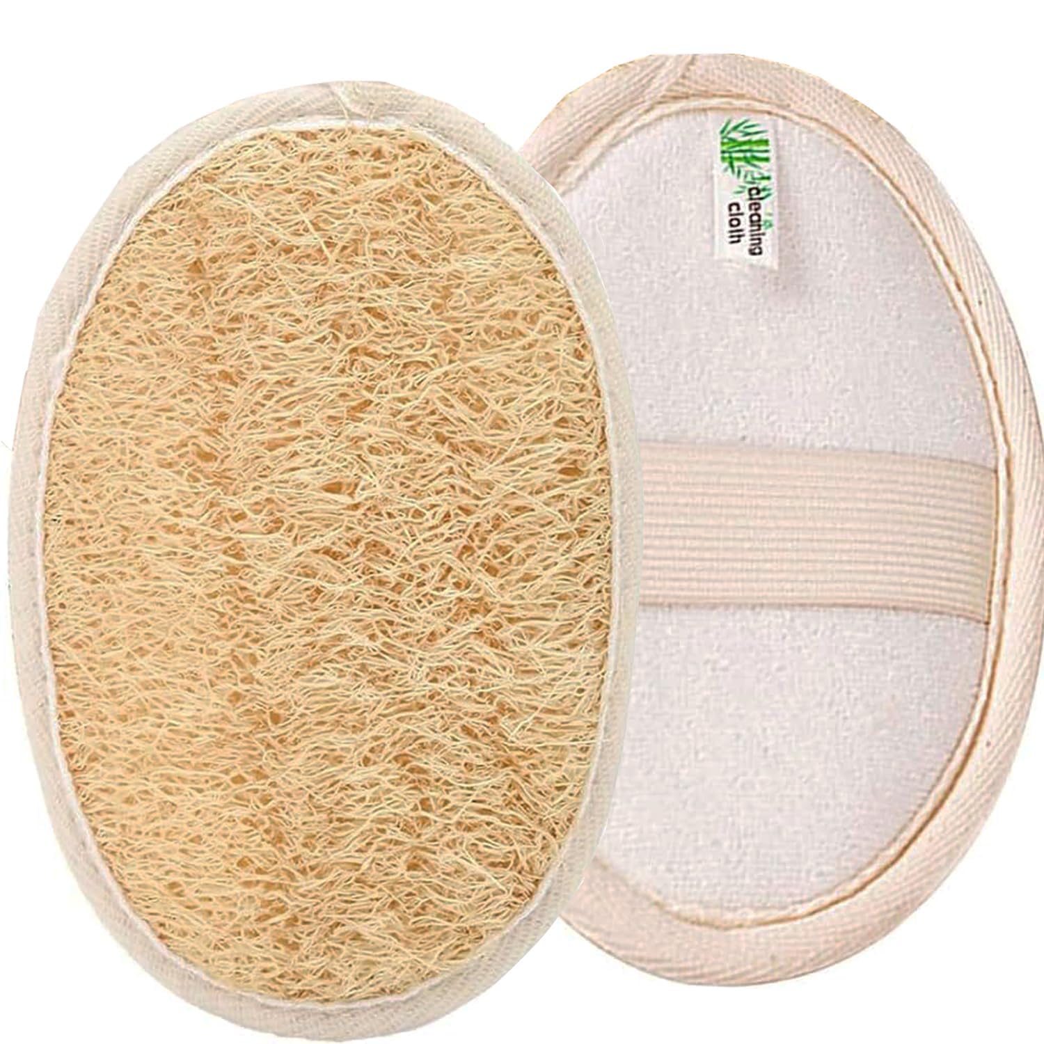 2 sztuki naturalnej gąbki Loofah peeling do ciała, przyjazna dla środowiska i biodegradowalna gąbka pod prysznic, loofah dla kobiet i mężczyzn
