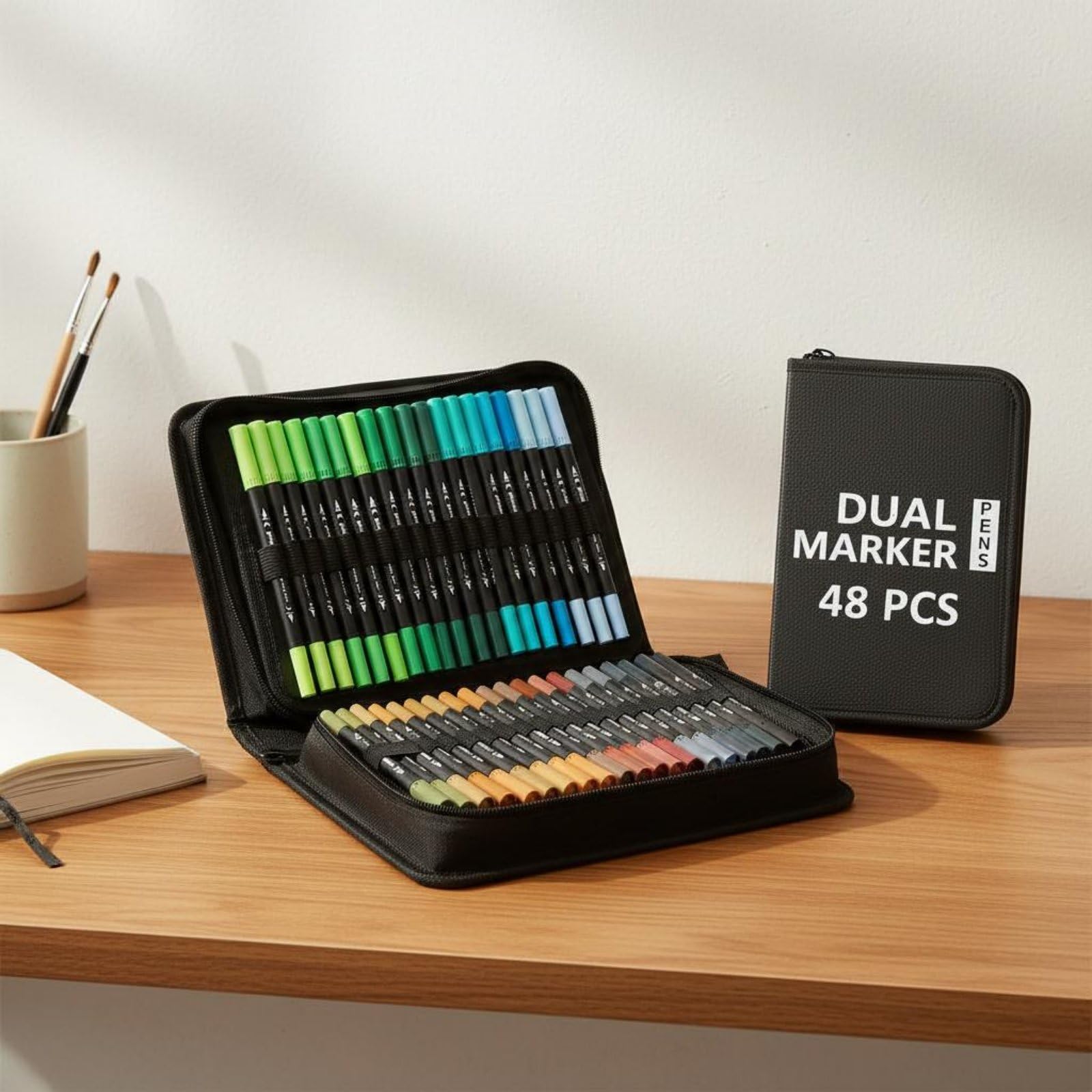 Harilla Pennarello a Doppia Punta Pennarello Pennarello Brush Pennarello Pennarello Marcatura per Calligrafia Disegno E Illustrazione con Bordo Nitido E
