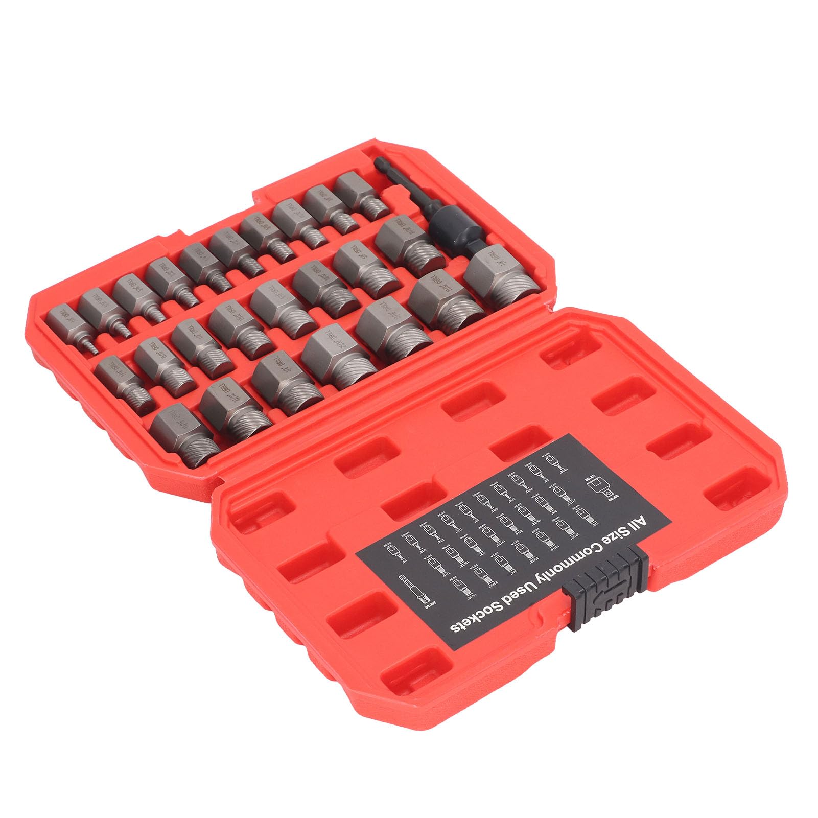 Alomejor Juego de Extractores de Tornillos de 27 Piezas, Kit de Herramientas Duradero para Quitar Tornillos Dañados, Perfecto para Mantenimiento de Reparación, Hecho de Acero Al Cromo Molibdeno