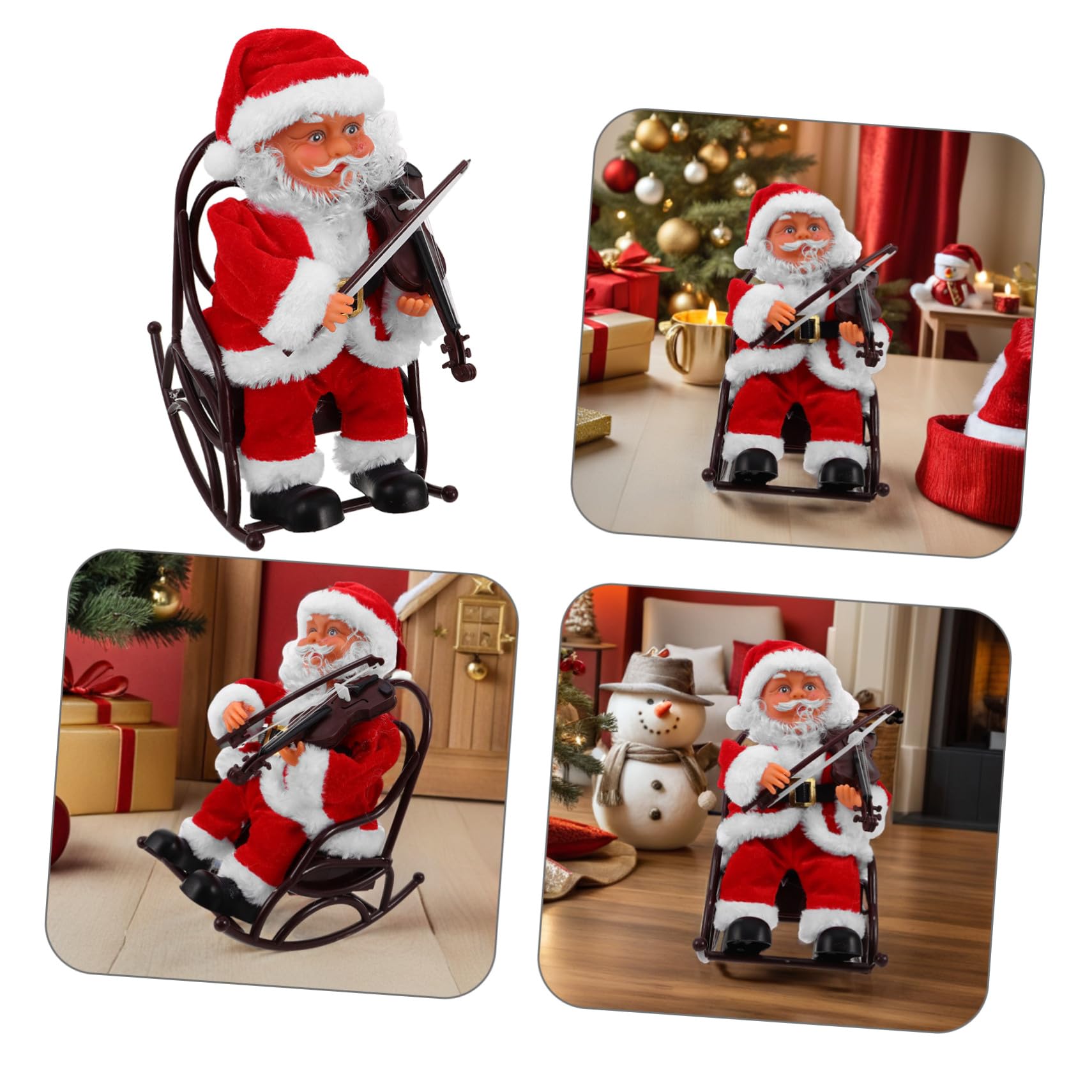Hohopeti Muñeco Eléctrico De Papá Noel Juguetes De Fiesta Juguete Navideño Muñeco Navideño De Papá Noel