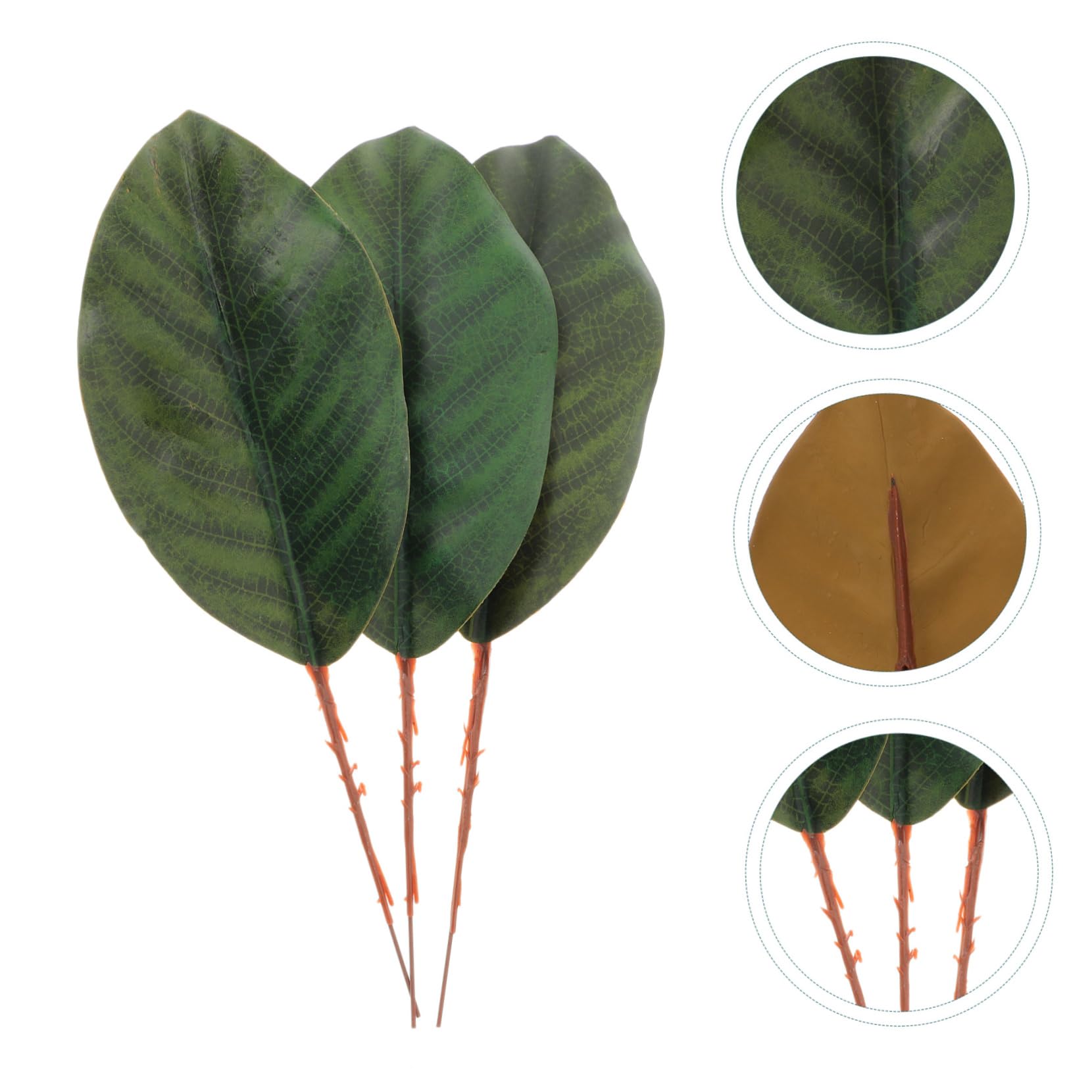 COLLBATH 2 Set Di Foglie Finte Flessibili Singole Foglie Di Magnolia Per Composizioni Decorative Resistenti Alla Sbiadimento 30 Pezzi * 2