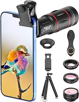 Amazon.co.jp: Apexel 望遠レンズ 単眼鏡 18X望遠レンズ/魚眼レンズ