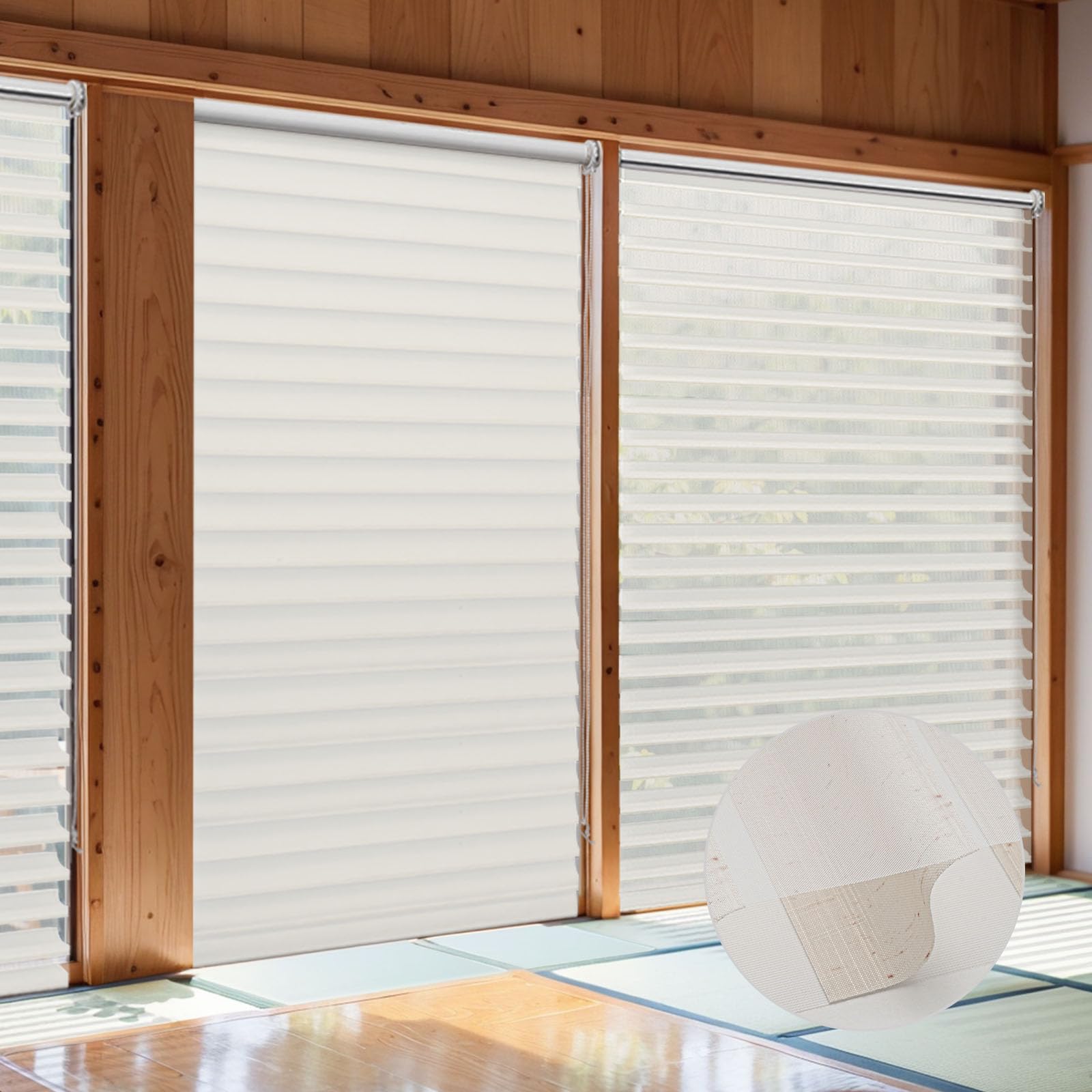 調光ロールスクリーン 立体式 賃貸OK 3つセット 調光ロールスクリーン