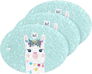 susiyo Hi Llama Scrub Sponges Multi-Use Scrubbing Sponge for Cleaning Kitchen Washing Dishes & Bathroom (Set of 3)