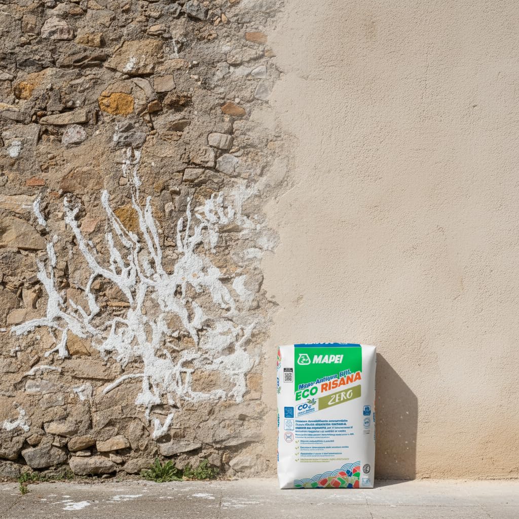 MAPEI Intonaco Deumidificante a Base di Calce Idraulica Naturale, Traspirante, per Risanamento Murature, Mape Antique NHL Eco Risana 20 kg (6)
