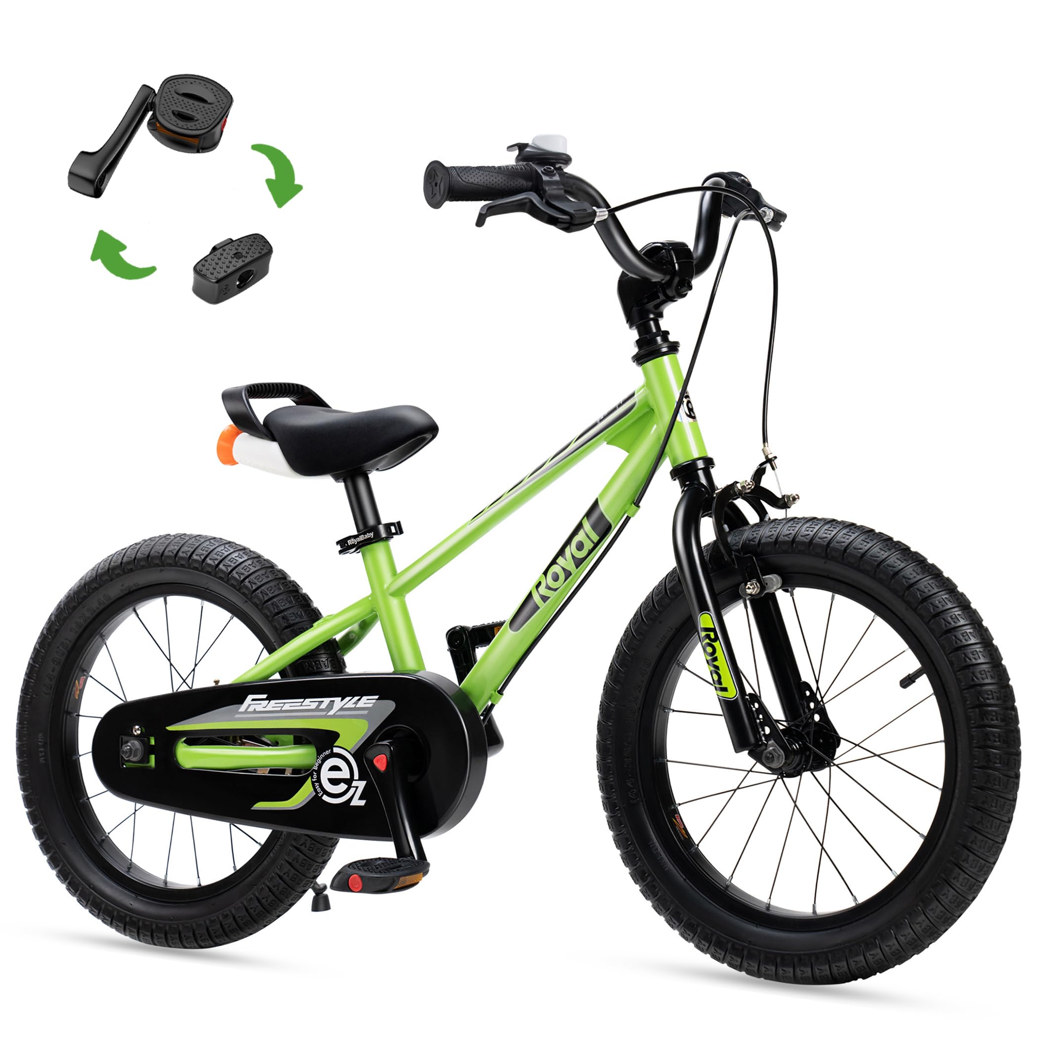 RoyalBabyKids Bike EZ Balance to Pedal Dual Handbrake Toddlers Boys Girls Bicycle 12-20 Inch for Age 3-10 Years