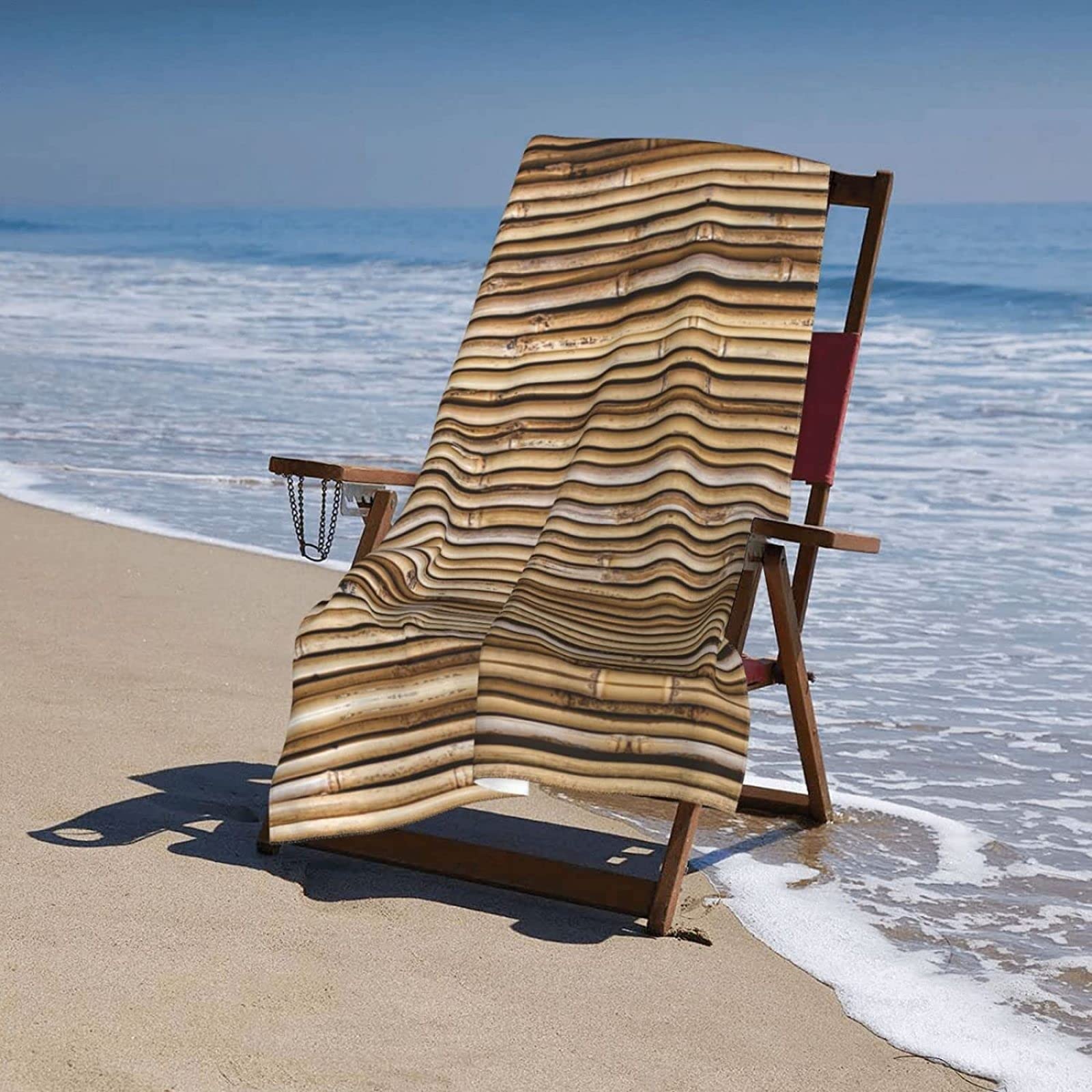 Strandtuch Bambus, Mikrofaser Strandtuch Retro Handtuch Extra Groß 200x200 cm Badetuch Strandhandtuch Schnell Trocknendes Sandfreies Weiches Saunatuch, reisehandtuch, Badehandtuch