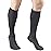 Truform 20-30 mmHg Compression Stockings for Men and Women, Knee High Length, Closed Toe, Charcoal, Medium