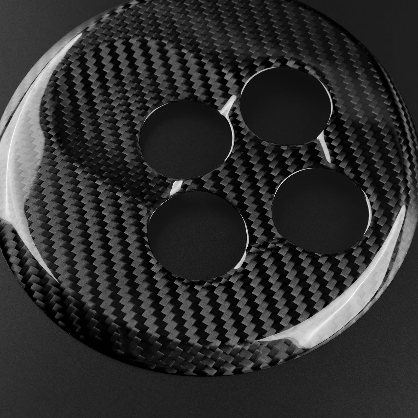 KUNGKIC Pour Fiat Abarth 595/695 Voiture Console Panneau de décoration Cadre intérieur en fibre de carbone Accessoires cadeau