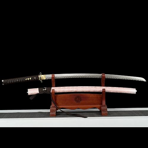 Miniatura 3 de Espada japonesa de espiga completa de 40 pulgadas, espadas katana hechas a mano, espadas realmente afiladas para hombres, espada samurái real
