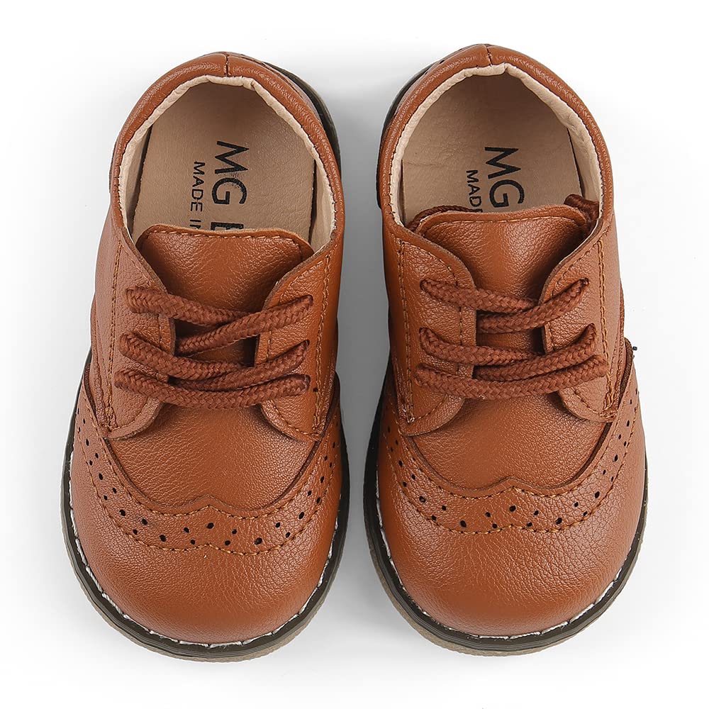 MASOCIO Boys Girls Lace Up Shoes Toddler Little Kids School Shoes Flat Dress Shoes (Toddler/Little Kid)
