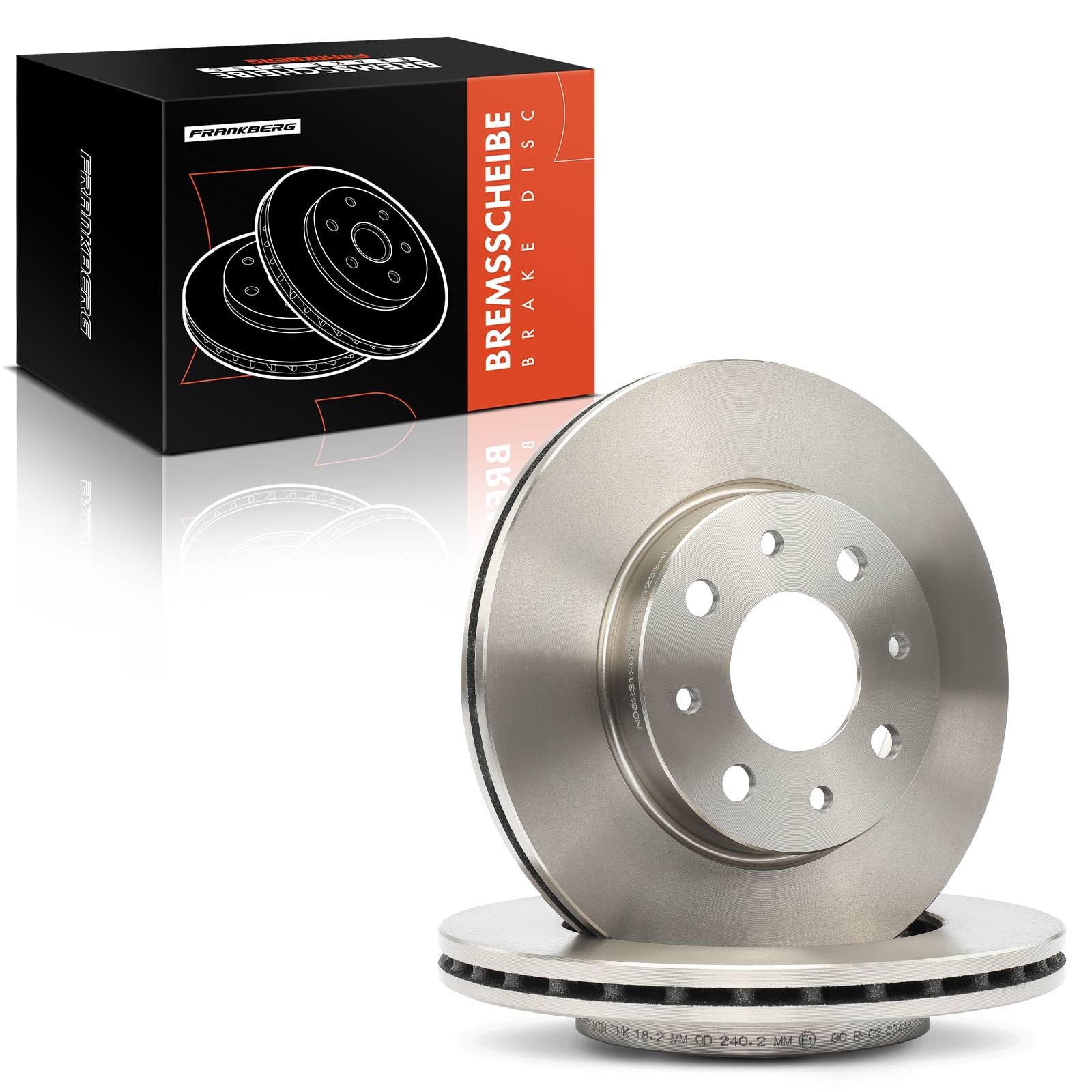 Frankberg 2 dischi freno anteriori ventilati ⌀240mm 46788929 1541806 | Compatibile con: 500 312, 169, KA RU8, 500 C 312, Box/Hatchback 169