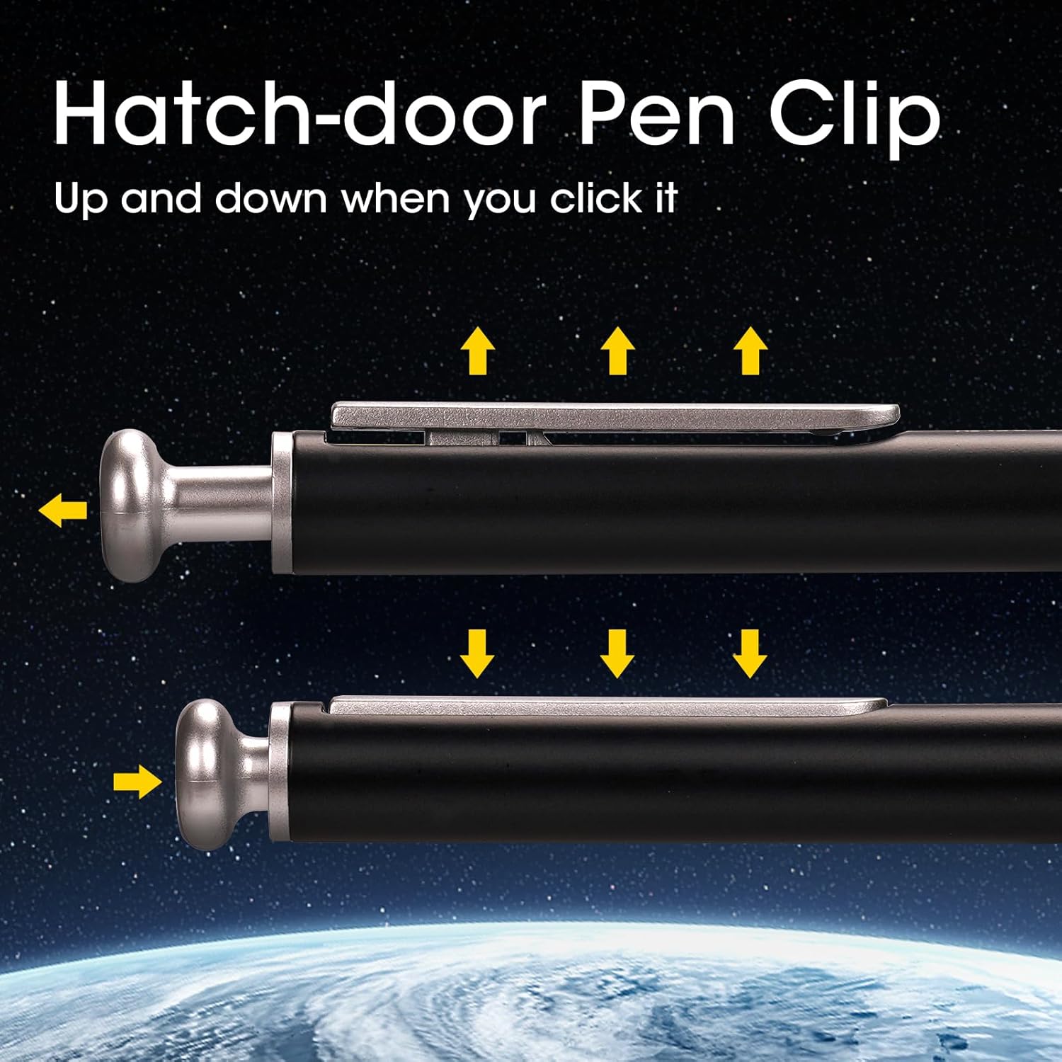 WRITECH Gel Pens Fine Point: Premium Metal Barrel Retractable 0.7mm Black Ink Pen 2ct with 2 Refills No Smear & Bleed Quick Dry Smooth Writing Silent Click Luxury Up-Gel - Image 4