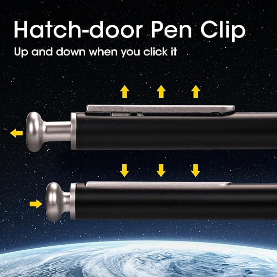 WRITECH Gel Pens Fine Point: Premium Metal Barrel Retractable 0.7mm Black Ink Pen 2ct with 2 Refills No Smear & Bleed Quick Dry Smooth Writing Silent Click Luxury Up-Gel
