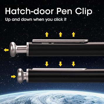 WRITECH Gel Pens Fine Point: Premium Metal Barrel Retractable 0.7mm Black Ink Pen 2ct with 2 Refills No Smear & Bleed Quick Dry Smooth Writing Silent Click Luxury Up-Gel