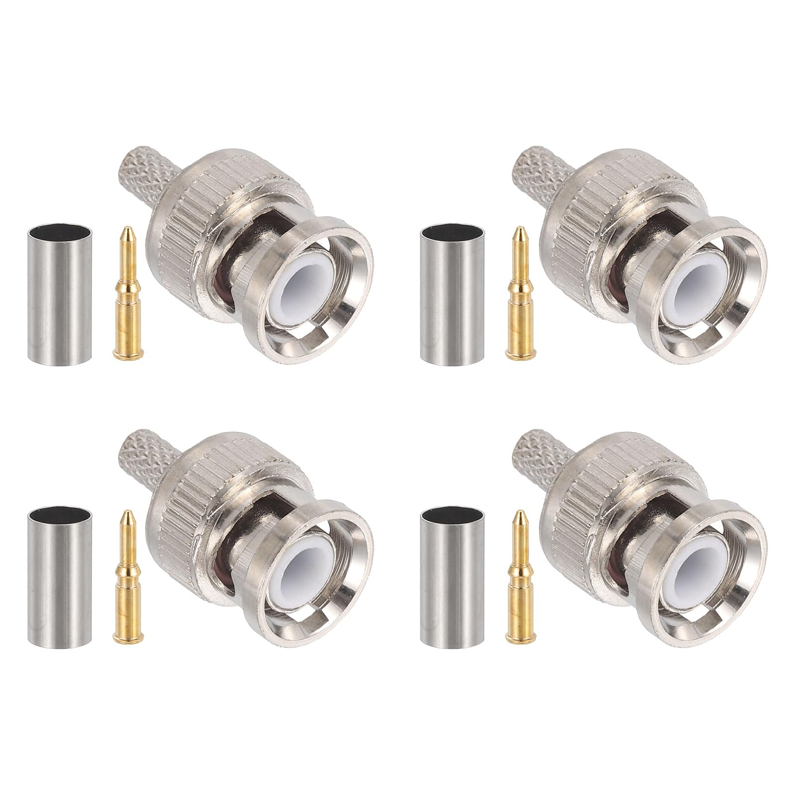 Amazon.co.jp: MECCANIXITY BNC オス圧着コネクタ PTFE 絶縁 3mm 50