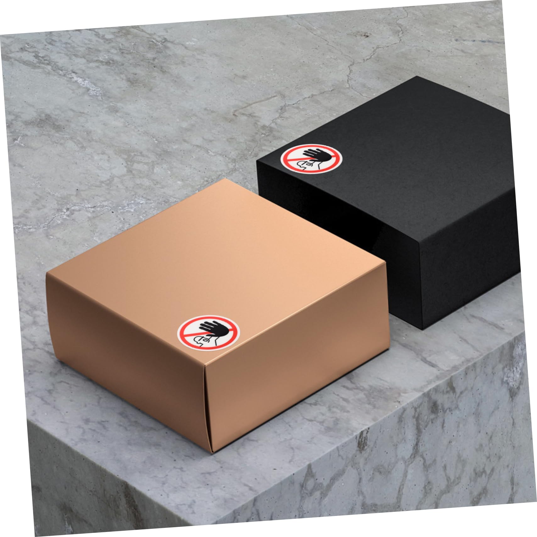GARVALON Pegatinas Autoadhesivas Señal No Tocar PVC 2 Piezas Advertencia Seguridad