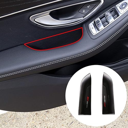 YIWANG Soporte de caja de almacenamiento de puerta de coche interior de plástico ABS para Mercedes Benz Clase C Coupé W205 2 puerta 2014-2021