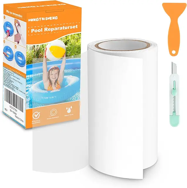 Nastro Sigillante Impermeabile per Piscine Fuori Terra - Kit Completo con Coltello e Raschietto