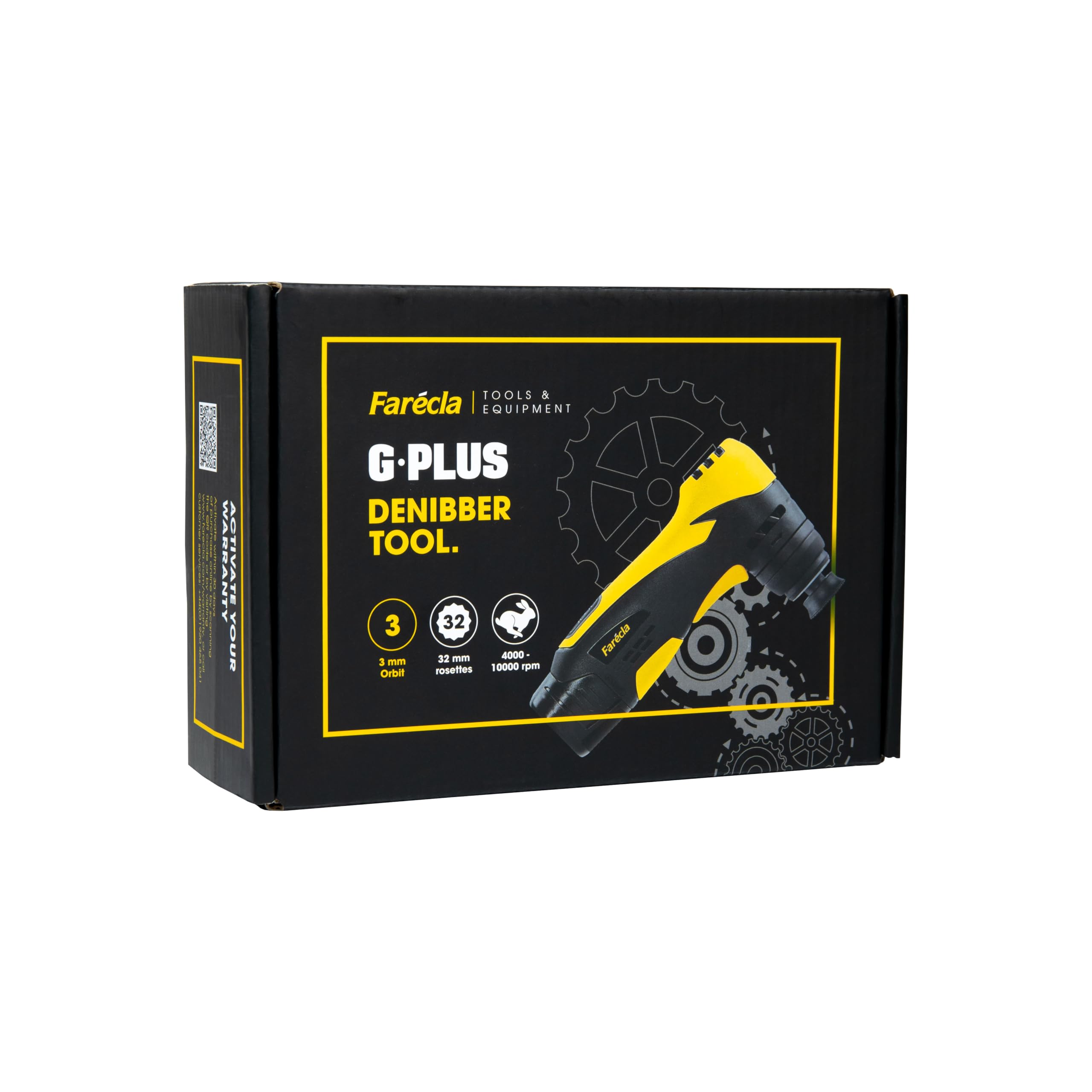 Farécla G Plus Denibber, GPT320 solo herramienta, mini lijadora inalámbrica de 10.8 V con órbita de 3 mm, placa trasera dual de 31 mm y discos abrasivos para reparación inteligente y eliminación de