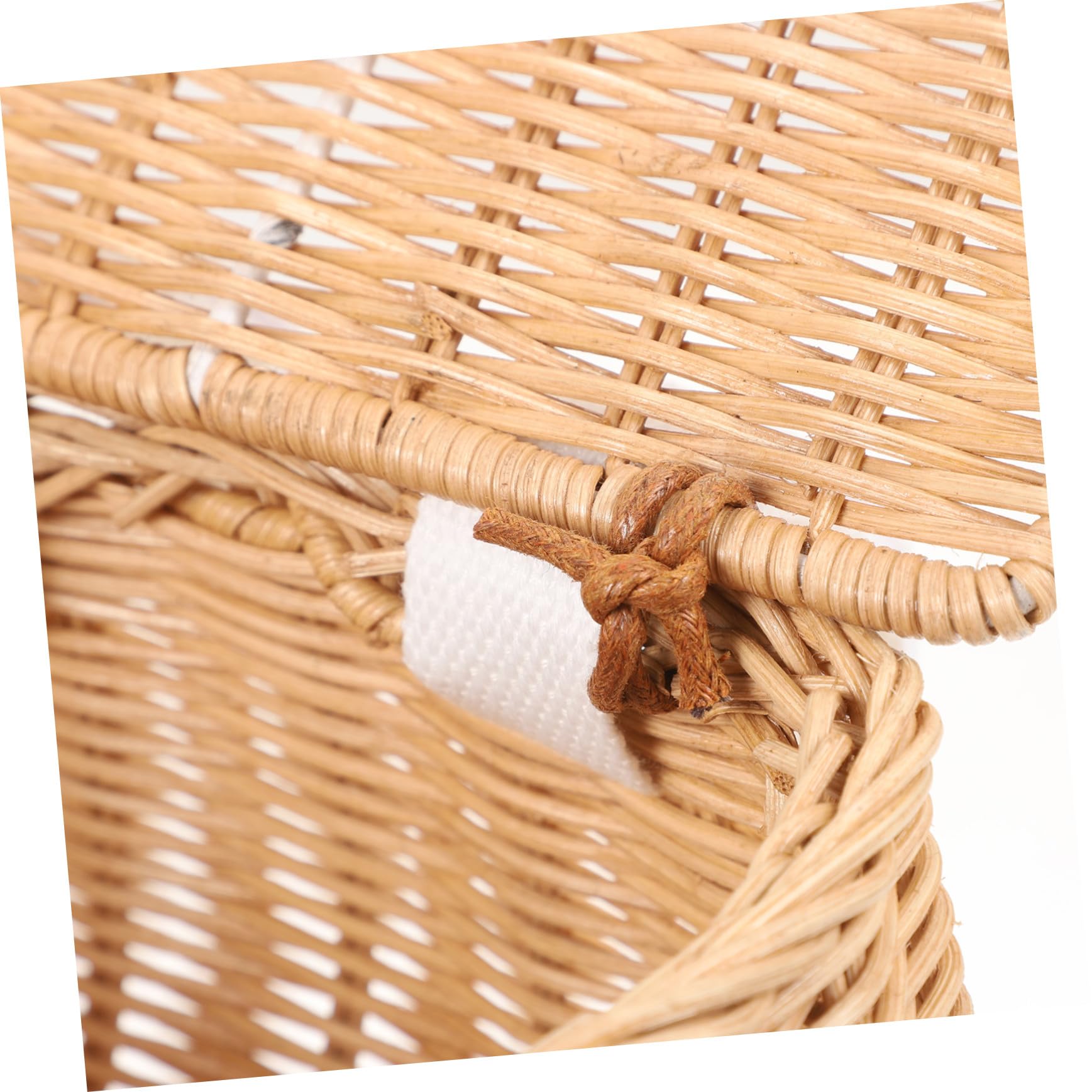 Cesta Bicicleta Niña Rattan Resistente para Manillar con Almacenamiento Práctico para Scooters y Triciclos Infantiles
