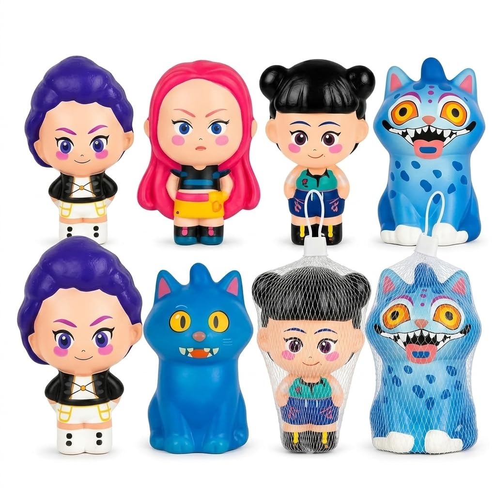 Slow Rising Squishy Toy - K-Pop Characters & Cute Cats - Soft Memory Foam Stress Relief Fidget Squeeze Toy for Kids and Adults - Pack of 1 (Random Design)-image-5