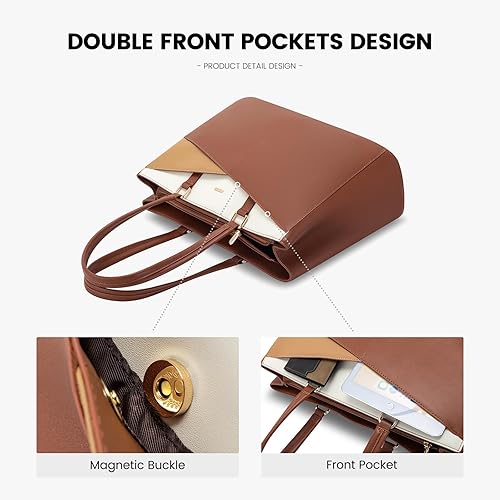 Vista 143 de LOVEVOOK Bolsa para computadora portátil para mujer, 15.6 pulgadas, bolsa de mano para computadora portátil, bolsa de trabajo para profesores, bolsa