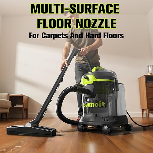 Miniatura 2 de Aspiradora extractora para detalles de automóvil, champú de automóvil de 4 galones, limpiador de interiores de 5.5 HP de pico de tapicería en seco y