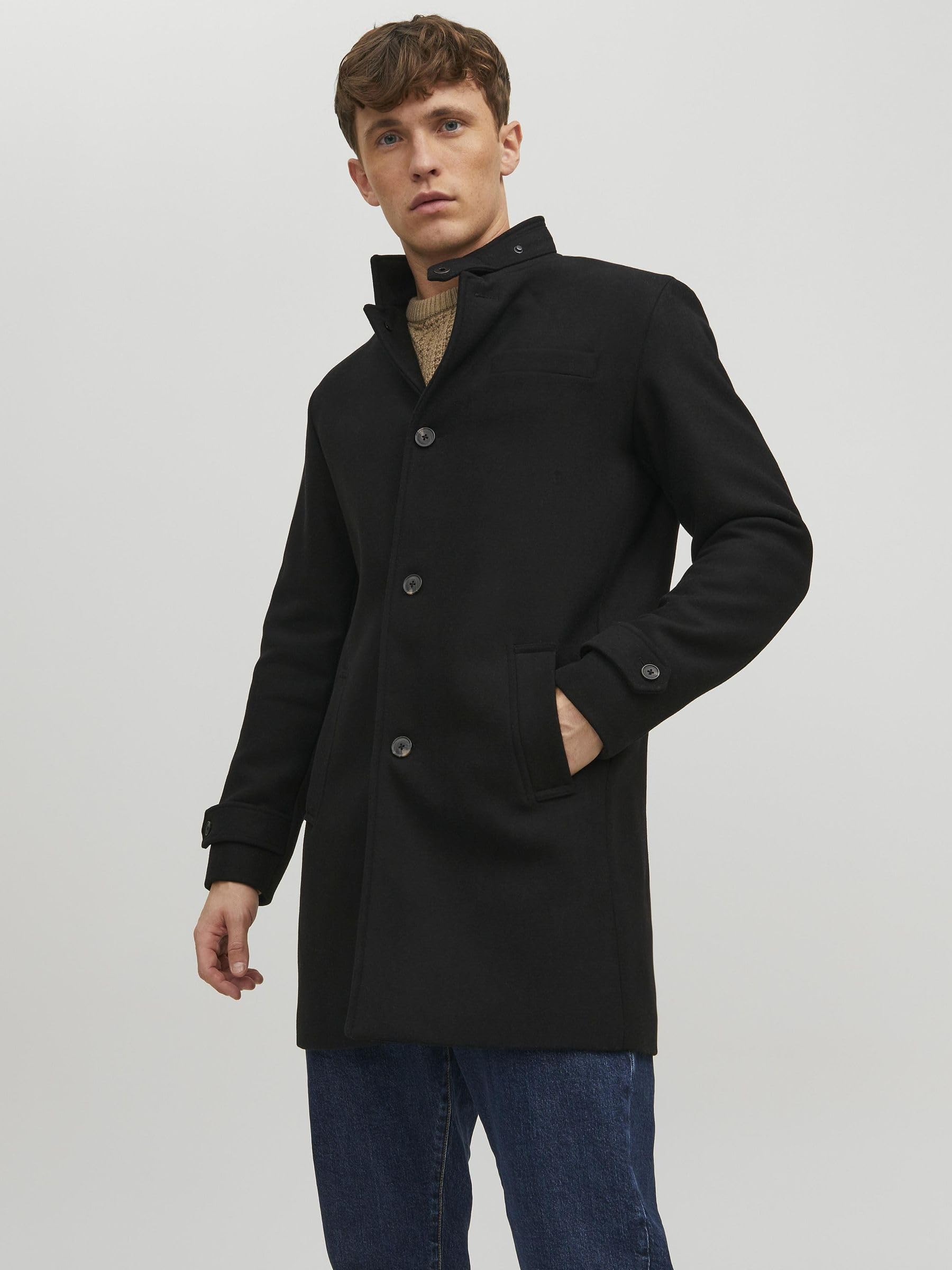 JACK & JONES Premium Coat Coat | Regular Fit, Semplice, Maniche lunghe, Lungo, Casual, Non lavare