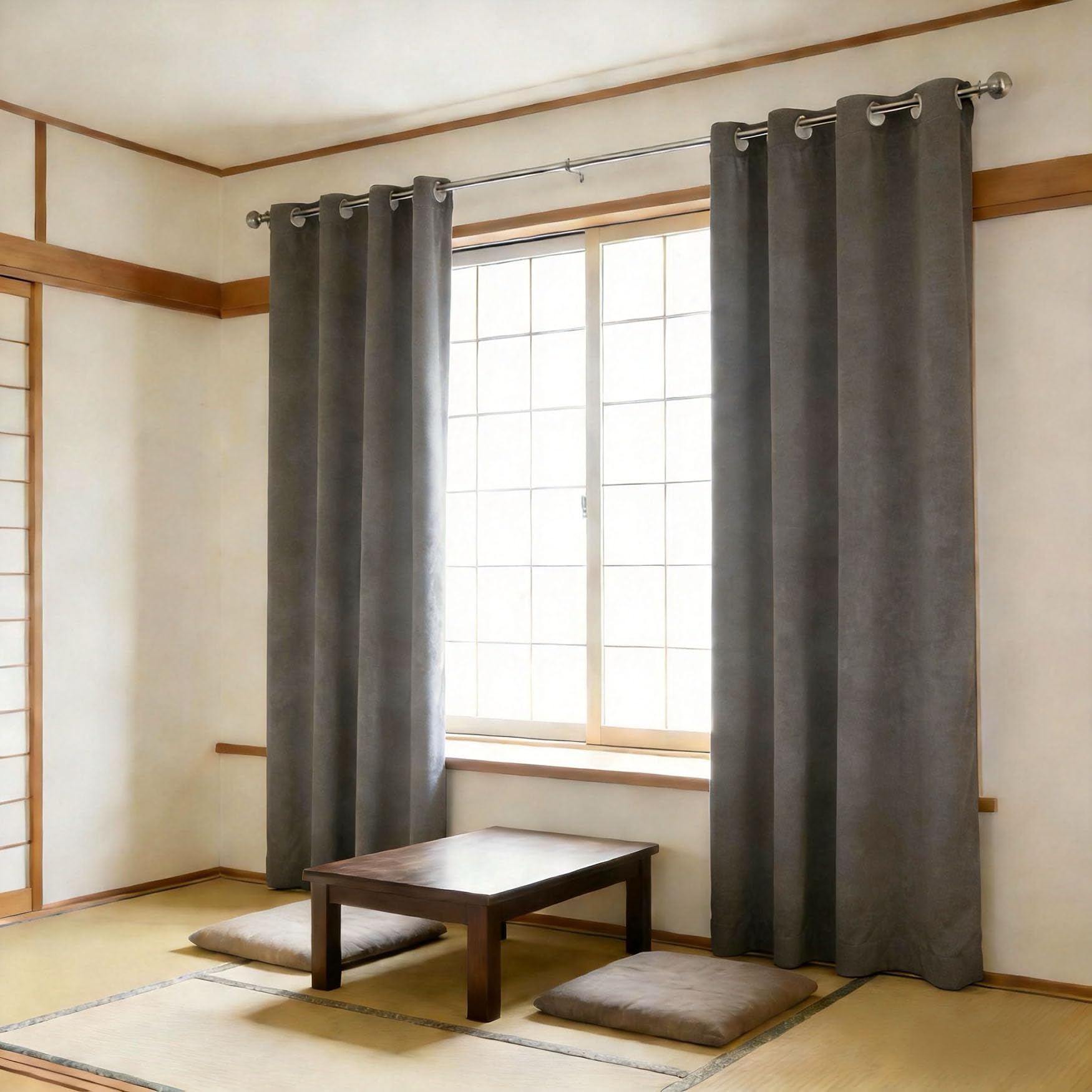 Rideau occultant haut de gamme 95x90 cm moderne à oeillets pour salon et dressing