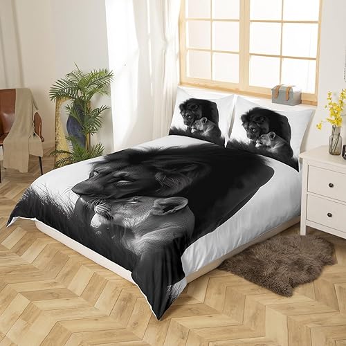 Miniatura 8 de Juego de funda de edredón de oso polar, tamaño King para niños, mujeres y hombres, juego de ropa de cama familiar de oso polar, funda de edredón con