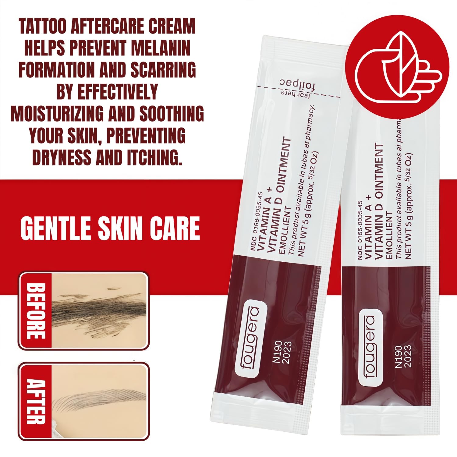 Crema Cura Tatuaggio Aftercare Hidratante con Vitamina A y D 100PCS