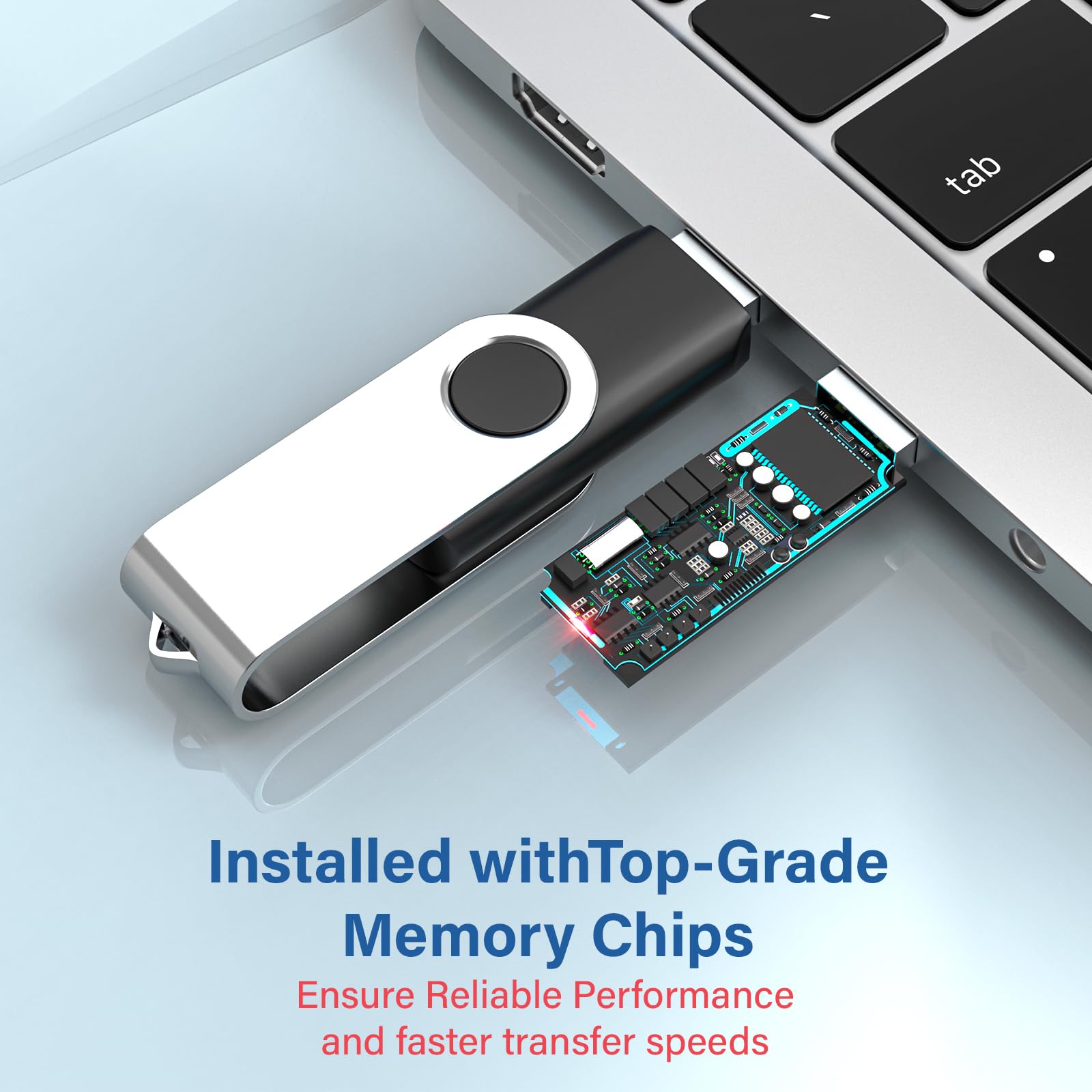 10 x pamięć USB 2.0 32 GB, pamięć flash USB 2.0 32 GB, przenośny do komputera PC / laptopa / przechowywania danych (10 kolorów mieszanych z breloczkiem)