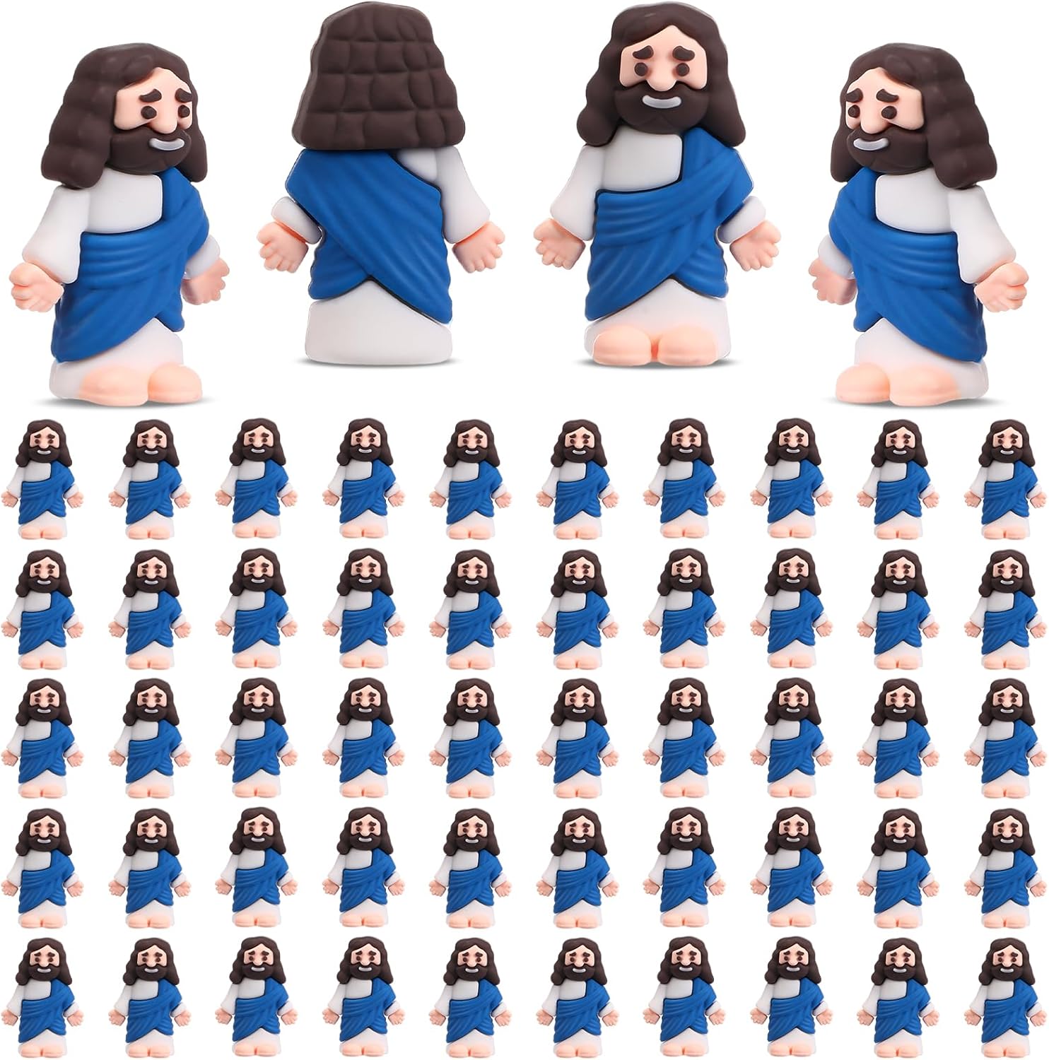 Bememo 50 Pieces Jesus Toy Religious Figurines Gifts
