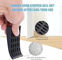 Vista 2 de Tope de puerta, paquete de 4 topes de puerta de goma flexible, soporte de cuña, niveladores de muebles de bricolaje para puertas, mesas de mejoras
