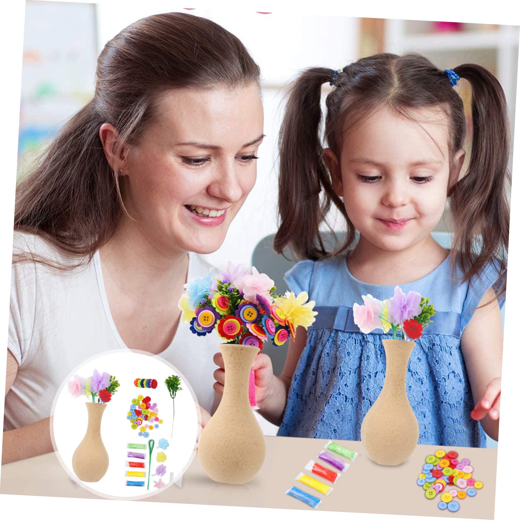 2 Juegos De Jarrón DIY Kit De Actividad DIY Kits De Proyecto De Bricolaje Florero Kit Para Manualidades Actividad DIY Para Niños Kit De Arte Florero Niños Arte Hecho A Mano Kit De