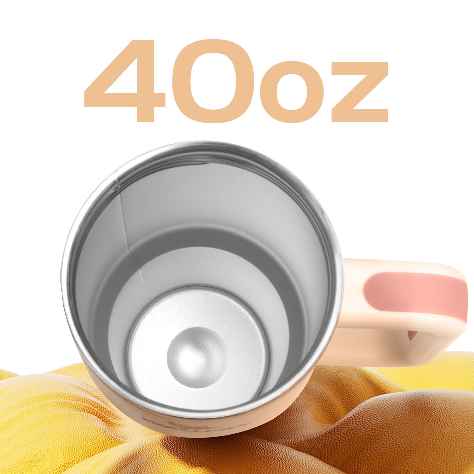 WALLFID Bicchiere da 40 once in acciaio inossidabile isolato sotto vuoto, con coperchio, 3 cannucce e 1 spazzola per cannuccia, ideale per bevande calde/fredde, perfetto per caffè, tè, frullati, ecc.