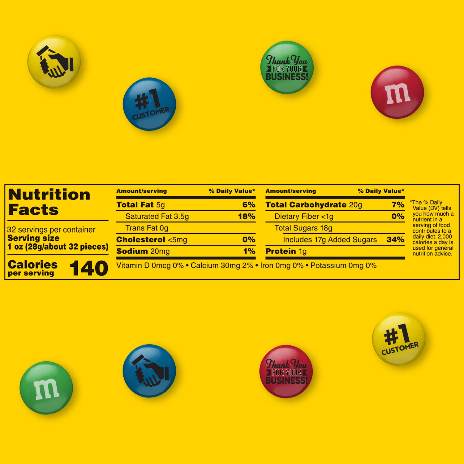 M&M’S WORLD Pre-Designed Customer Focus Milk Chocolate Candy-2lbs of Bulk Candy in Resealable Pack for Customer Thank You Gifts,Trade Shows,Business Meetings,Client Thank You & Customer Appreciation