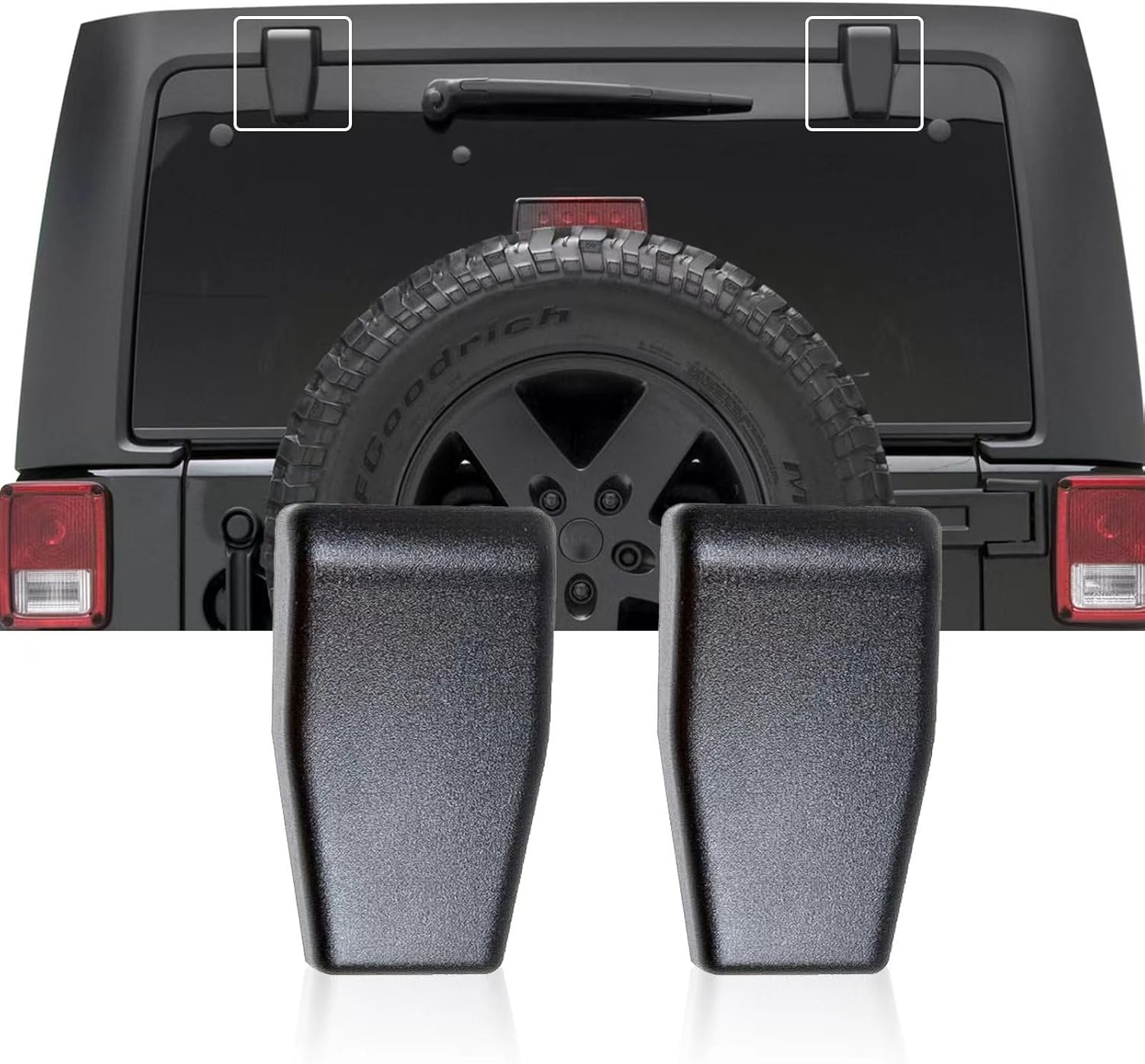 For 2007-2017 Jeep Wrangler JK Rear Window Hinge Liftgate Glass - Foto 2