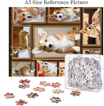 Amazon.co.jp: ジグソーパズル 500ピース Corgi 可愛い コーギー 7歳