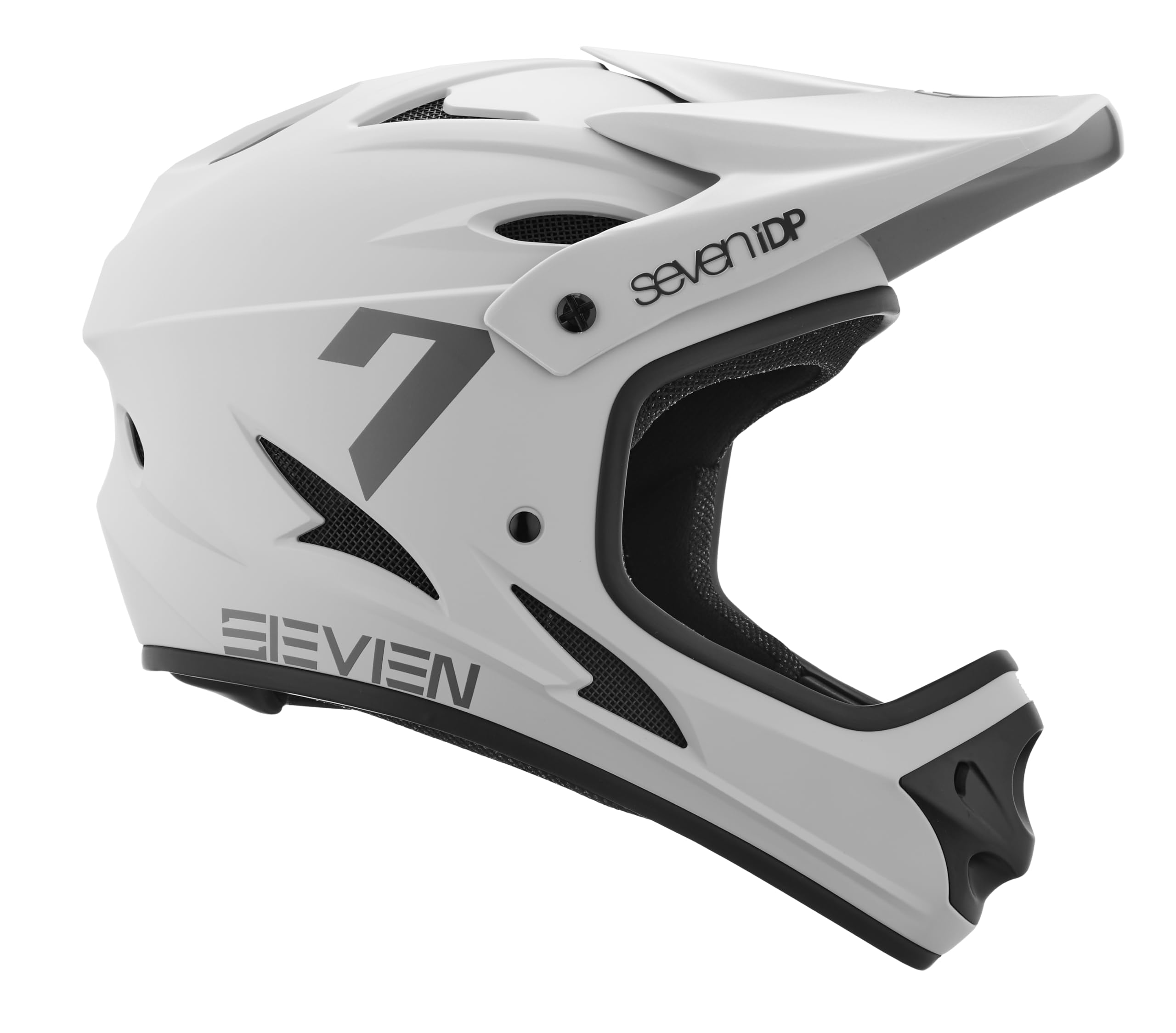 7 iDP M1 MTB Mountain Bike Full Face Lightweight Vented Bicycle Helmet (Matte Grey, S) — image 1