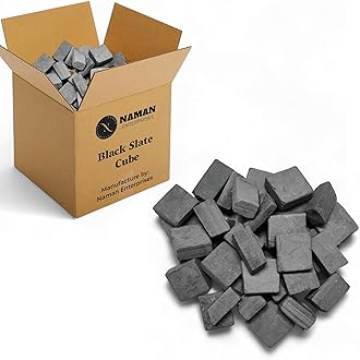 NAMAN ENTERPRISES slate cube 1KG box of Black slate pencil cube