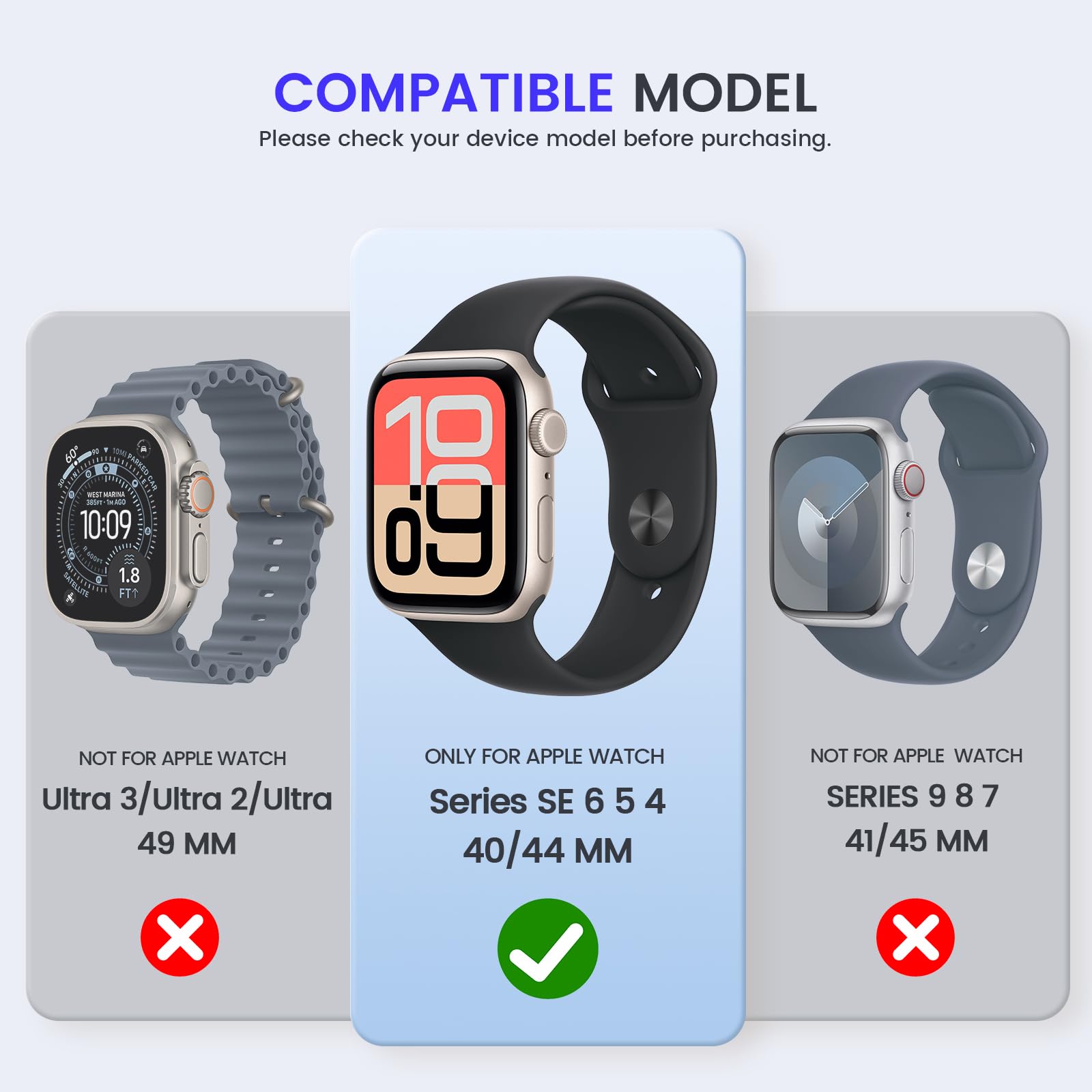 Kamita Wodoodporne etui do Apple Watch Series SE 3/SE 2/SE/6/5/4 44mm, twarde etui PC Bumper z wbudowaną folią ochronną ekranu ze szkła hartowanego, pełne pokrycie ochronne do iWatch 44 (różowe złoto)